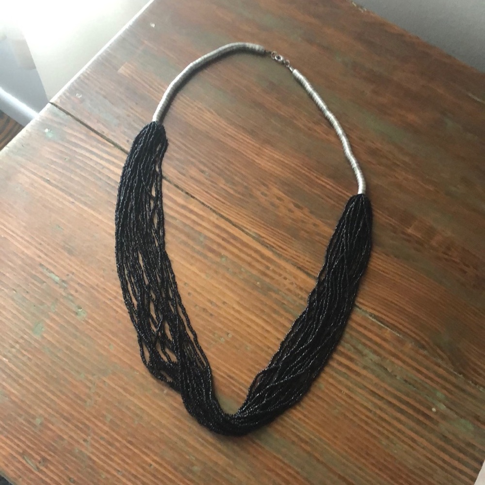 Beaded black necklace